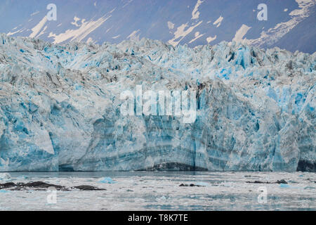 Ghiacciaio in Alaska visto dalla nave da crociera Foto Stock