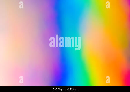 Colorata carta olografica con luci di Rainbow. Foto Stock
