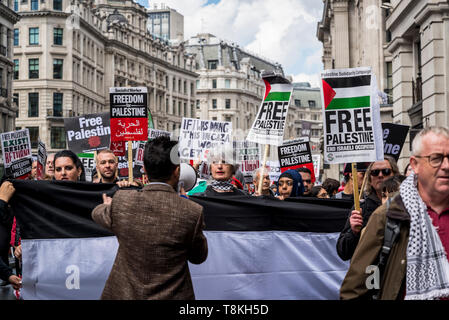 Manifestazione nazionale per la Palestina, London, Regno Unito 11/05/2019 Foto Stock