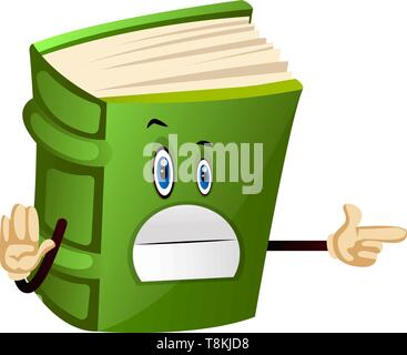 Il libro verde è leader di mercato, illustrazione vettore su sfondo bianco. Illustrazione Vettoriale