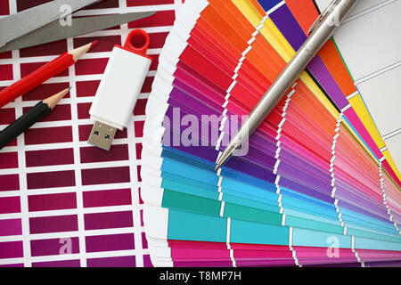 Stampa a colori di PANTONE offset statistiche Foto Stock