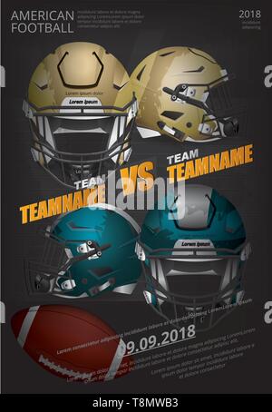 American Football Poster illustrazione vettoriale Illustrazione Vettoriale