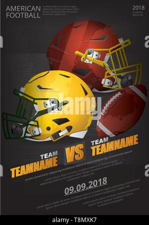 American Football Poster illustrazione vettoriale Illustrazione Vettoriale