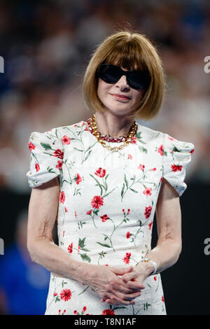 Anna Wintour parla al 2019 Australian Open serie ispiratrice sul Centre Court di Rod Laver Arena Foto Stock