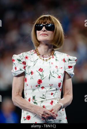 Anna Wintour parla al 2019 Australian Open serie ispiratrice sul Centre Court di Rod Laver Arena Foto Stock