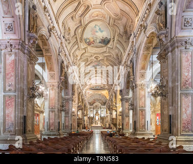 Interno della Cattedrale Metropolitana, Plaza de Armas, Santiago Centro, Santiago del Cile, Sud America Foto Stock