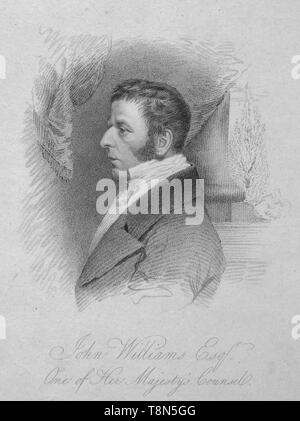 'John Williams, Esq., uno di Sua Maestà's Counsel', C1820. Creatore: T Wright. Foto Stock