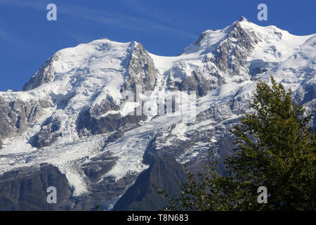 Massif du Mont-Blanc. Alta Savoia. La Francia. Foto Stock