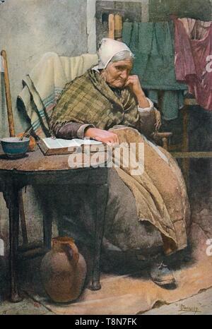 "Un vecchio Cornish donna', c1880, (1906). Creatore: Walter Langley. Foto Stock