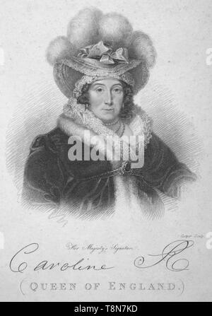 " Caroline (Regina dell'Inghilterra)", 1820. Creatore: Robert Cooper. Foto Stock