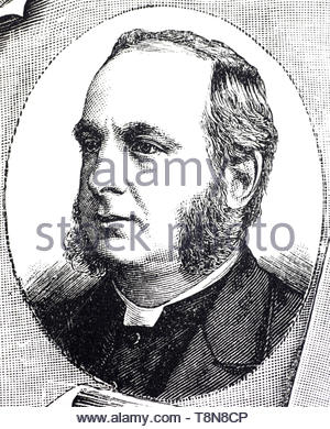 Rev A.R. Vardy ritratto, preside di Birmingham Boys School nel tardo ottocento, illustrazione dal 1884 Foto Stock