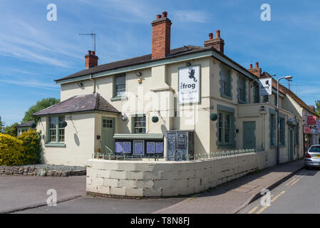 La rana Riverside pub e ristorante nel grazioso villaggio di Warwickshire di Bidford-on-Avon Foto Stock