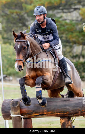 Piloti in lizza al Marcus Oldham Ballarat International Horse Trials 2019 Foto Stock