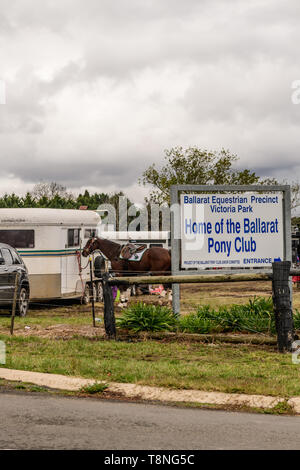 Piloti in lizza al Marcus Oldham Ballarat International Horse Trials 2019 Foto Stock