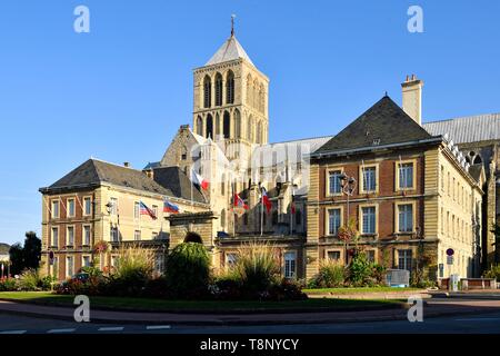 Francia, Seine Maritime, Pays de caux, Cote d'Alabastro (costa di alabastro), Fecamp, abbatiale de la Sainte Trinite (chiesa abbaziale di Santa Trinità) Foto Stock