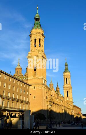 Spagna, regione di Aragona, provincia di Zaragoza, Zaragoza, Basilica de Nuestra Senora de Pilar Foto Stock