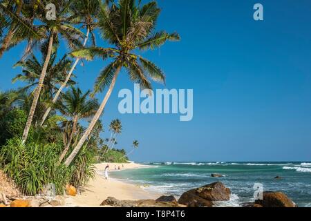 Sri Lanka, della provincia meridionale, Matara, Madiha beach Foto Stock