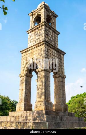 Sri Lanka, provincia occidentale, Negombo, la torre dell orologio, rimangono di Fort olandese Foto Stock