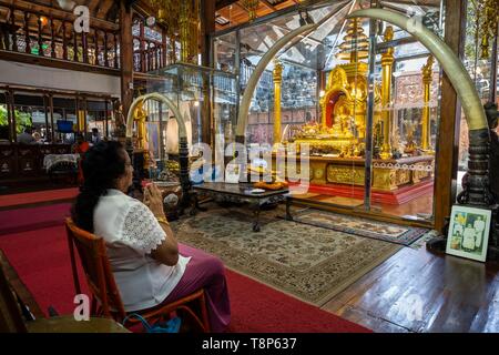 Sri Lanka, Colombo, Wekanda distretto, Gangaramaya tempio buddista Foto Stock