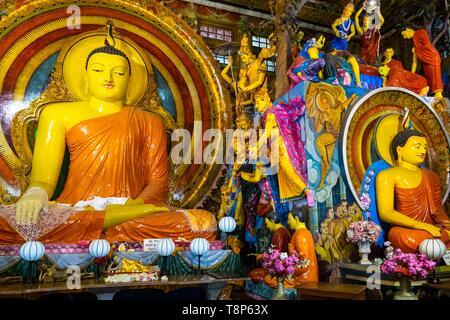 Sri Lanka, Colombo, Wekanda distretto, Gangaramaya tempio buddista Foto Stock