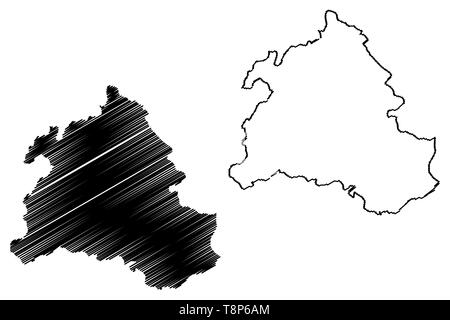 Provincia di Zabul (Repubblica Islamica dell'Afghanistan, province afghane) mappa illustrazione vettoriale, scribble schizzo Zabul mappa Illustrazione Vettoriale