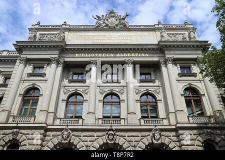 La città di Lipsia in Germania (stato di Sachsen). Bibliotheca Albertina - Biblioteca universitaria. Foto Stock