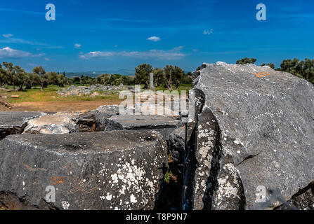 Il TEOS antica città seferihisar Izmir, Turchia Foto Stock