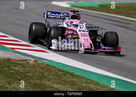 Barcellona, Spagna. 14 Maggio, 2019. SERGIO PEREZ del punto Racing Team di F1 durante il periodo della Formula 1 in stagione di test al circuito de Barcelona-Catalunya a Barcellona, Spagna. Credito: James Gasperotti/ZUMA filo/Alamy Live News Foto Stock