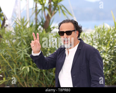 Cannes, Francia. 14 Maggio, 2019. Direttore messicano e Presidente della Giuria del Festival del Cinema di Cannes Alejandro Gonzalez Inarritu pone per le foto a un photocall a Cannes, Francia, 14 maggio 2019. Credito: Gao Jing/Xinhua/Alamy Live News Foto Stock