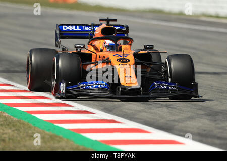Circuito de Barcelona-Catalunya, Barcelona, Spagna. 14 Maggio, 2019. La Formula Uno in stagione test, giorno 1; la McLaren, Carlos Sainz Credito: Azione Sport Plus/Alamy Live News Foto Stock