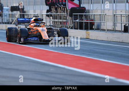 Circuito de Barcelona-Catalunya, Barcelona, Spagna. 14 Maggio, 2019. La Formula Uno in stagione test, giorno 1; la McLaren, Carlos Sainz Credito: Azione Sport Plus/Alamy Live News Foto Stock