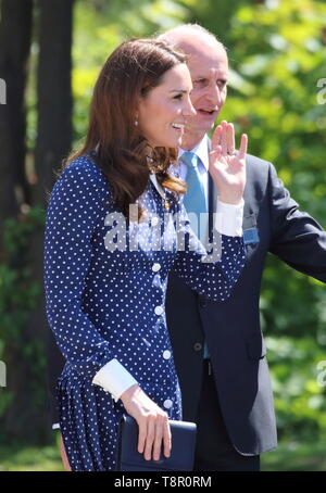 Bletchley, Buckinghamshire, UK. 14 Maggio, 2019. Kate Middleton, duchessa di Cambridge visto arrivare presso il D-Day in mostra a Bletchley Park, Inghilterra. Credito: Keith Mayhew/SOPA Immagini/ZUMA filo/Alamy Live News Foto Stock