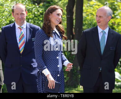 Bletchley, Buckinghamshire, UK. 14 Maggio, 2019. Kate Middleton, duchessa di Cambridge visto arrivare presso il D-Day in mostra a Bletchley Park, Inghilterra. Credito: Keith Mayhew/SOPA Immagini/ZUMA filo/Alamy Live News Foto Stock