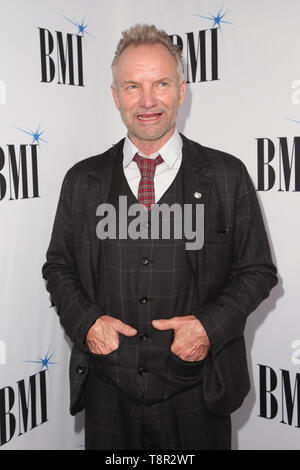 Beverly Hills, Ca. 14 Maggio, 2019. Sting a 67th annuale di BMI Pop Awards presso il Beverly Wilshire Hotel di Beverly Hills, la California il 14 maggio 2019. Credito: Faye Sadou/media/punzone Alamy Live News Foto Stock