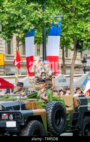 Francia, Parigi, la parata militare di luglio 14, 2016 Foto Stock