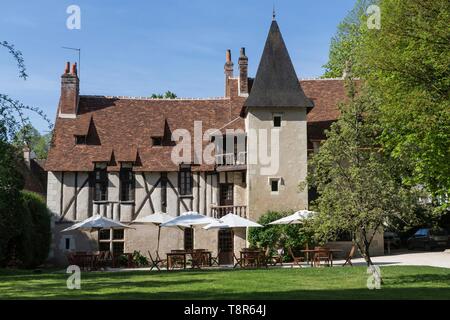 Francia, Indre et Loire, la Valle della Loira sono classificati come patrimonio mondiale dall' UNESCO, Amboise, la locanda del priorato presso il castello di Clos Lucé in Amboise Foto Stock