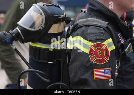 Vigile del fuoco dei Cavalieri rosso MC Foto Stock