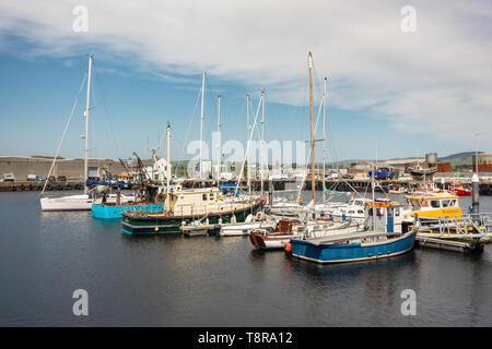 Barche da pesca in Arklow harbour - Irlanda Foto Stock