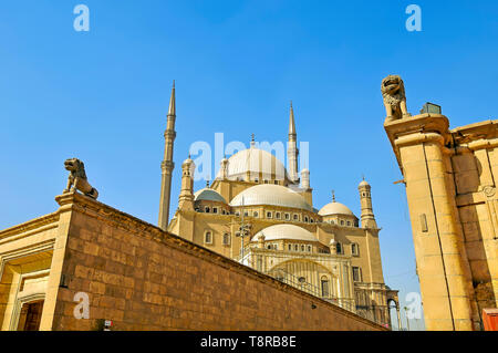 La moschea di Muhammad Ali Pasha Cairo Egitto si trova la Cittadella di Salah El Din (Saladino) Cittadella del Cairo in Egitto Foto Stock