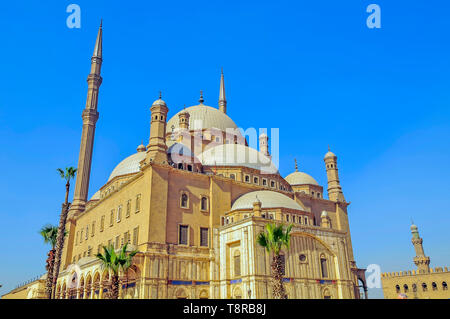 Grande Moschea di Muhammad Ali Pasha Cairo Egitto si trova la Cittadella di Salah El Din (Saladino) Cittadella del Cairo in Egitto Foto Stock