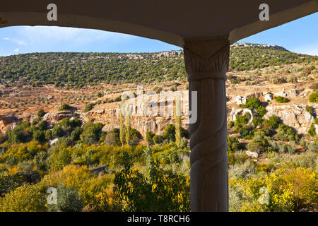 La Valle de Ajloun. Jordania, Oriente Medio Foto Stock