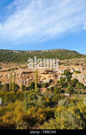 La Valle de Ajloun. Jordania, Oriente Medio Foto Stock