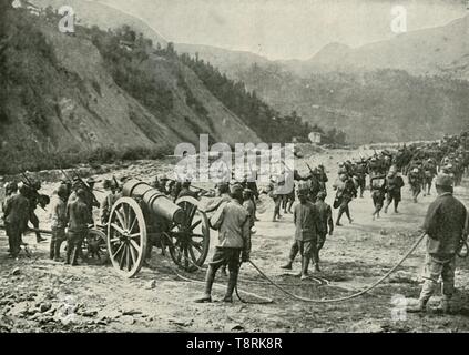 "L'Esercito Italiano sul marzo", (1919). Creatore: sconosciuto. Foto Stock