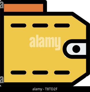 Portafogli finanziari vettore estate icona logo o illustrazione. Corsa modificabile e colore. Uso perfetto per il disegno e la progettazione grafica. Illustrazione Vettoriale