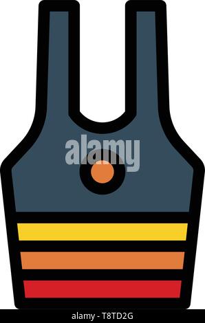 Abbigliamento moda costume da bagno estate vettore icona logo o illustrazione. Corsa modificabile e colore. Uso perfetto per il disegno e la progettazione grafica. Illustrazione Vettoriale