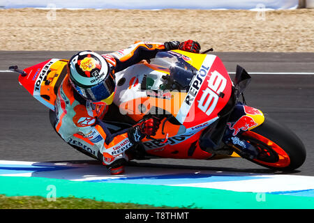 99 Jorge Lorenzo sulla via, libere, MotoGP Spagna round Foto Stock