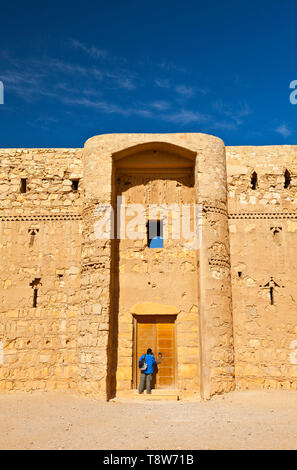 Castillo del desierto Al-Kharaneh. Jordania, Oriente Medio Foto Stock
