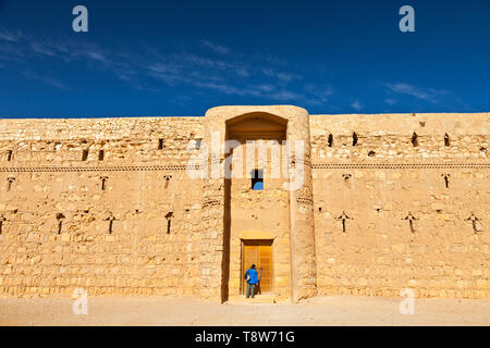 Castillo del desierto Al-Kharaneh. Jordania, Oriente Medio Foto Stock
