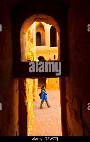 Castillo del desierto Al-Kharaneh. Jordania, Oriente Medio Foto Stock