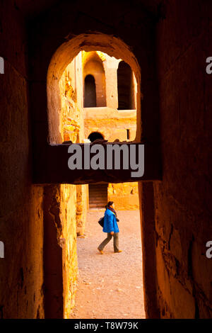 Castillo del desierto Al-Kharaneh. Jordania, Oriente Medio Foto Stock